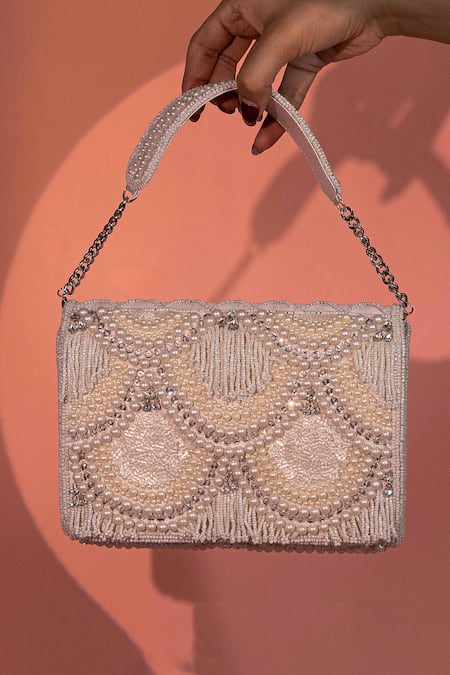 Be Chic Designer Pearl Grace Clutch 