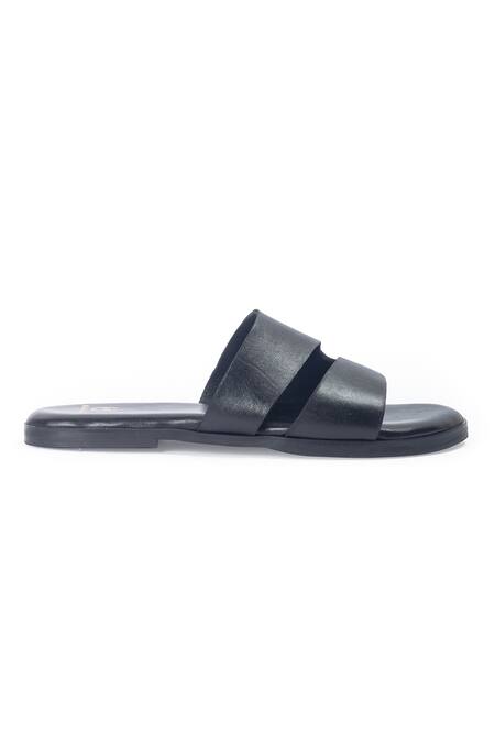 Domani Black Azura Designer Slippers Online at Aza Fashions Domani_Black Azura Designer Slippers _Online_at_Aza_Fashions