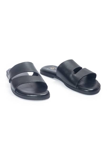 Domani Black Azura Designer Slippers