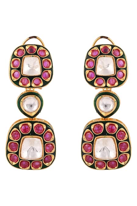 Prihan Luxury Jewelry Rust Designer Necklace And Earring Set at Aza Fashions Prihan Luxury Jewelry_Rust Designer Necklace And Earring Set _at_Aza_Fashions