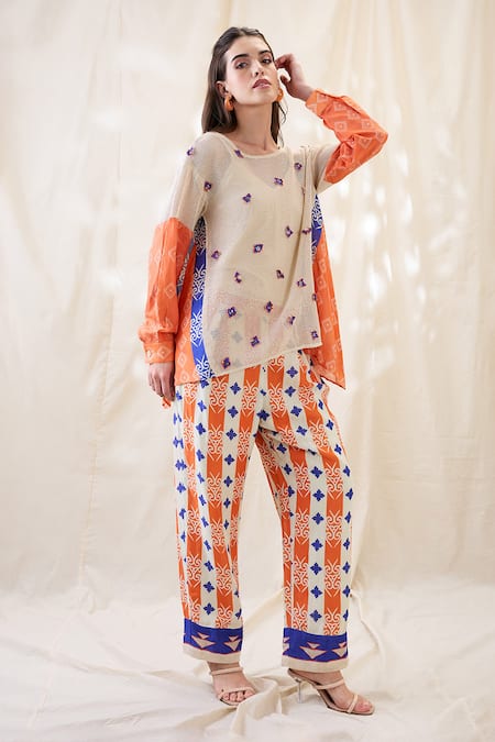 Soup By Sougat Paul Kitchra Appliqued Co-ord Set 