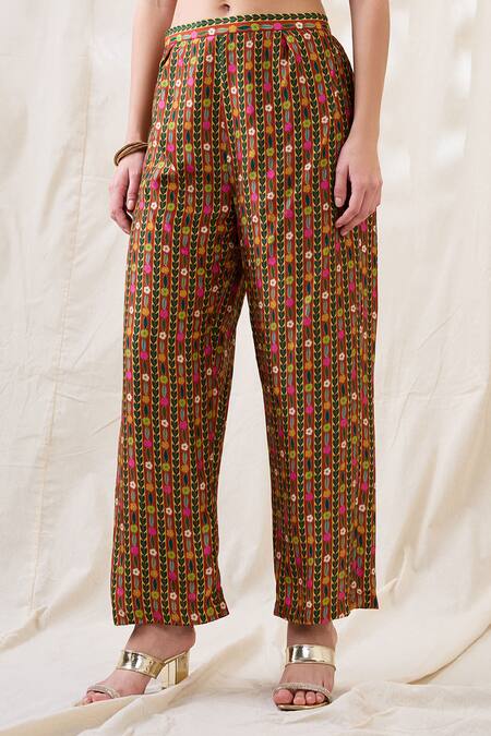 Soup By Sougat Paul_Beige Cotton, Silk Embroidery Collared, Gulzaar Printed Kurta Set With Jacket _at_Aza_Fashions