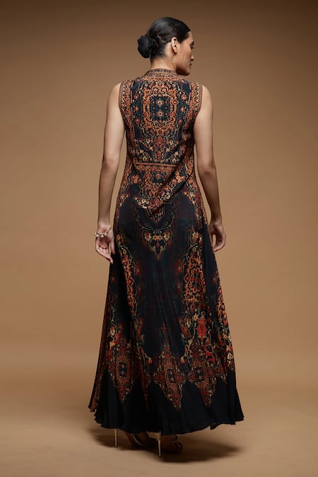 Nirraamyaa Black Rhinestone Work Designer Tunic 