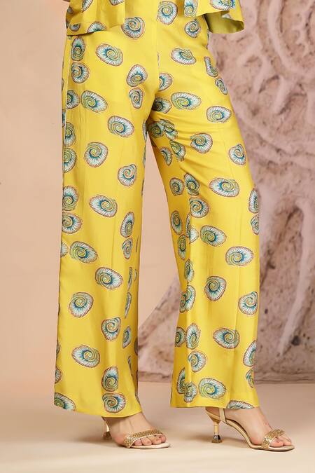 Shop_Soniya G_Yellow Muslin, Silk Embroidery Open , Round Bright Designer Set _Online_at_Aza_Fashions