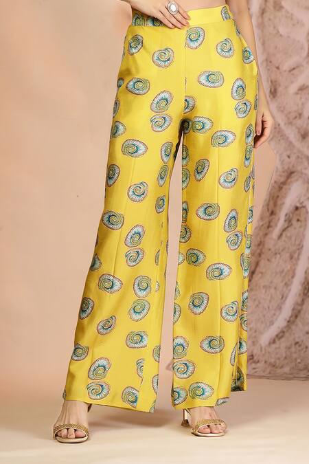 Shop_Soniya G_Yellow Muslin, Silk Embroidery Open , Round Bright Designer Set 