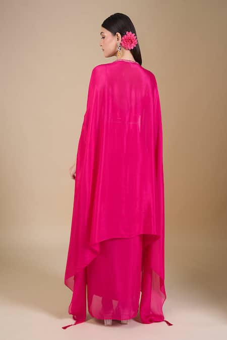 Samyukta Singhania Magenta Hand Embroidered 3-Piece Set 