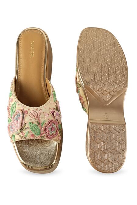 Buy_Anaar_Multi Color Embroidery, Beads Vanessa Sandals 