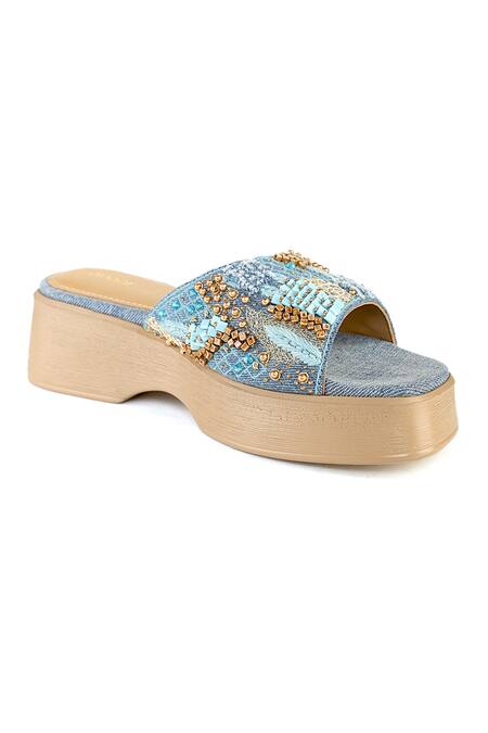 Anaar_Blue Beads Denisse Sandals _Online_at_Aza_Fashions