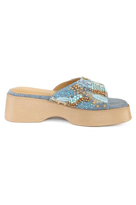 Buy_Anaar_Blue Beads Denisse Sandals _Online_at_Aza_Fashions