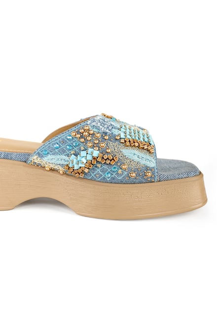Shop_Anaar_Blue Beads Denisse Sandals _Online_at_Aza_Fashions