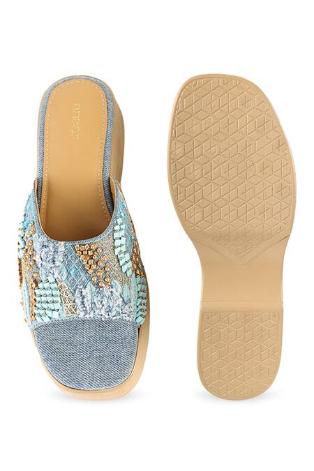 Anaar_Blue Beads Denisse Sandals _at_Aza_Fashions