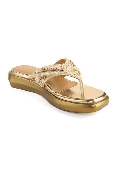 Buy Anaar Beige Beads, Sequins Designer Embellished Sandals Online at Aza Fashions Buy_Anaar_Beige Beads, Sequins Designer Embellished Sandals _Online_at_Aza_Fashions