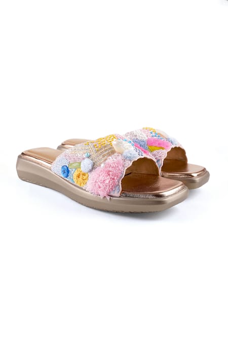 Anaar Multi Color Embellished Islander Sandals 