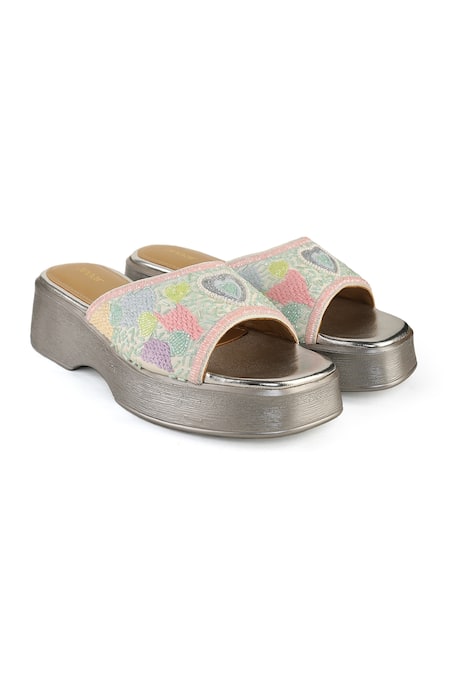 Anaar Ti Amo Embroidered Sandals 