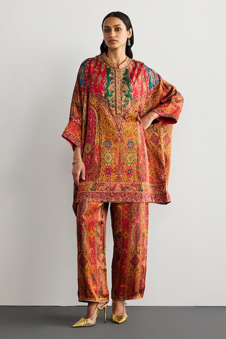 RI.Ritu Kumar Designer Jaisalmer Print Kaftan & Pant Set 