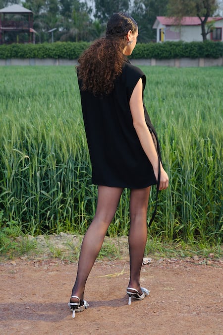 She'll Black Designer Blazer Dress 