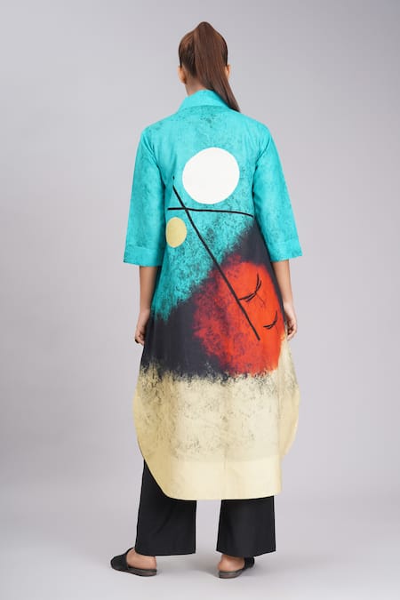Taika By Poonam Bhagat Beach Abstract Art Print Tunic 