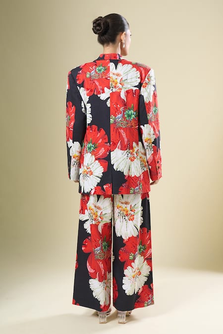 Afew By Rahul Mishra Floral Print Blazer & Trouser Set 