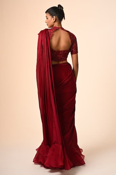 COUTURE BY NIHARIKA Designer Pre-Draped Saree Set 