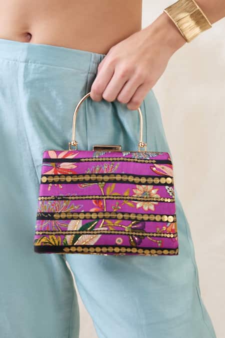 Soup By Sougat Paul Aarani Embellished Clutch Bag 