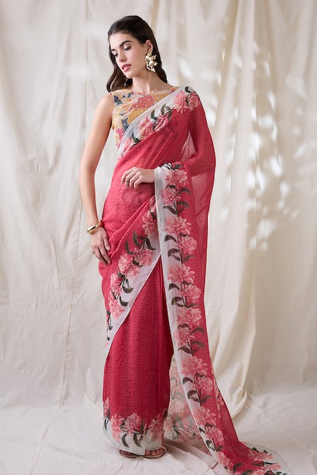 Soup by Sougat Paul Embellished Pre-Stitched Saree Set 