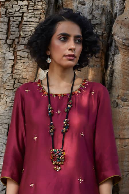Medha_ Handcrafted Multi Necklace _Online_at_Aza_Fashions