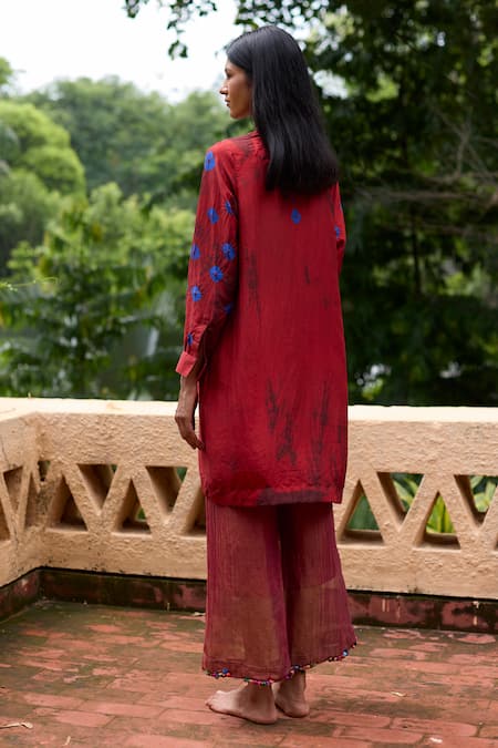 Medha Embroidered Dark Orange Kurta & Pant Set 