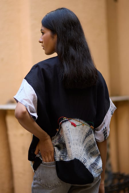 Medha Black Handcrafted Designer Shirt 