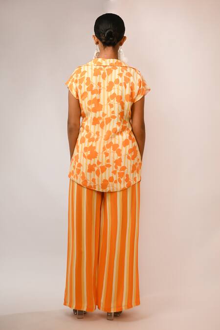 Rimi Nayak Bougainvillea Print Blazer Trouser Set 