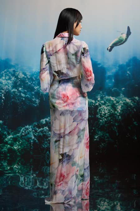 The Iaso Ocean Bloom Shirt Dress 
