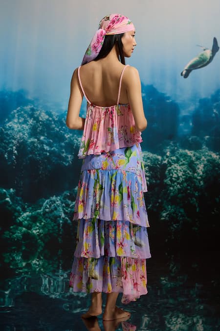 The Iaso Ocean Garden Tiered Skirt 