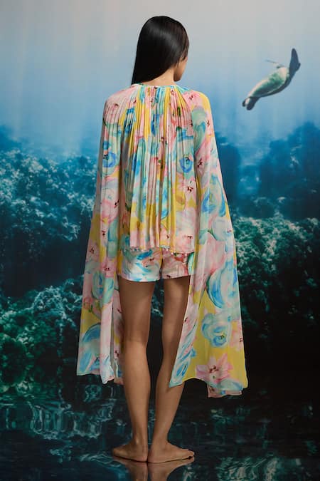 The Iaso Yellow Bloom Printed Shorts 