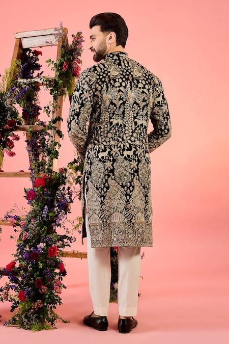 Kasbah Midnight Black Sequin Kurta 