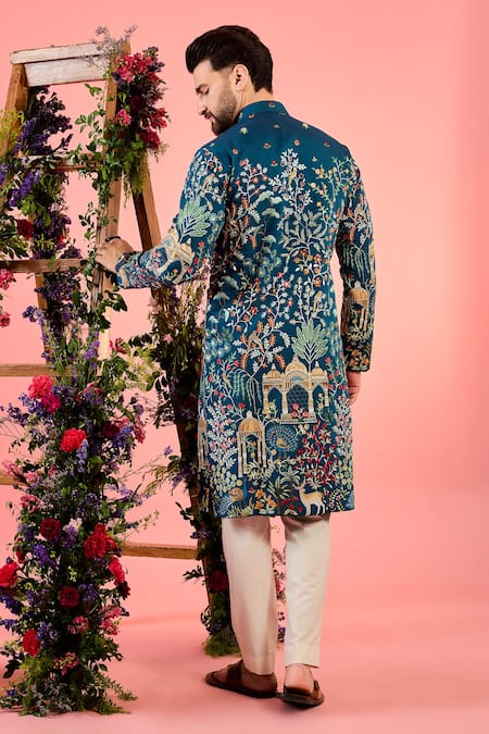 Kasbah Chikankari Silk Kurta