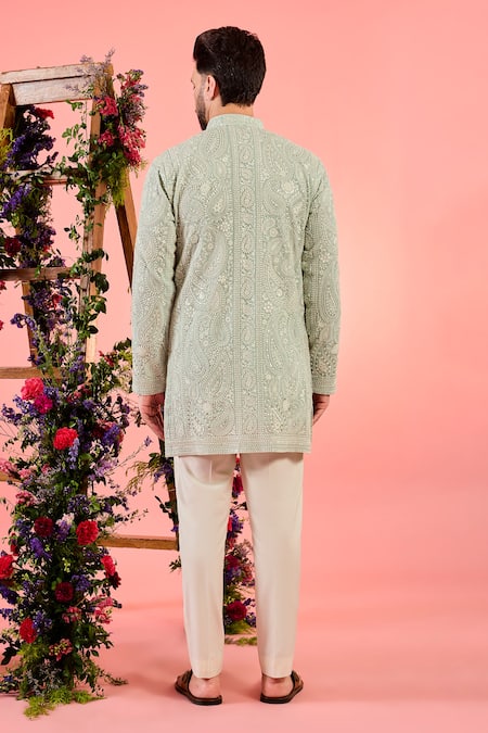 Kasbah Chikankari Floral Embroidered Kurta 