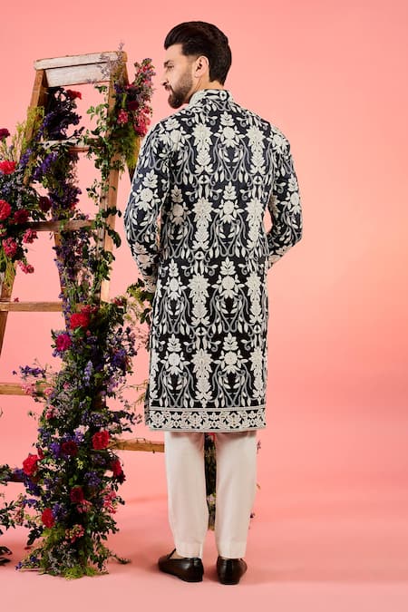 Kasbah Blue Ombre Chikankari Kurta 