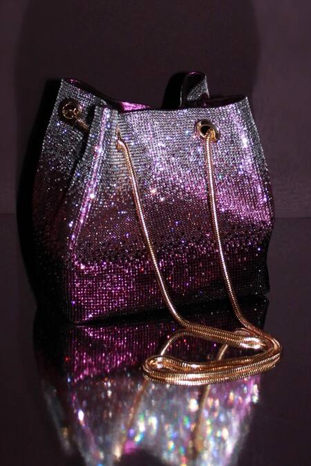 Shop_Be Chic_Purple Sequins Glory Designer Potli_Online_at_Aza_Fashions