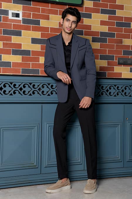 Hilo Design Modern Grey & Black Smart Casual Set 