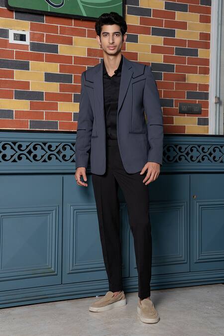 Hilo Design Modern Grey & Black Smart Casual Set 