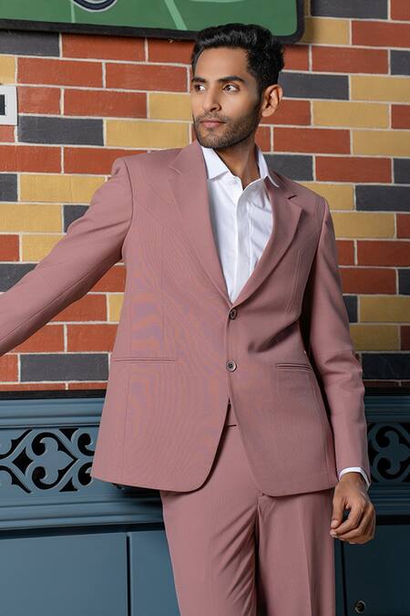 Hilo Design_Purple Vienna Mauve Blazer Set _Online_at_Aza_Fashions