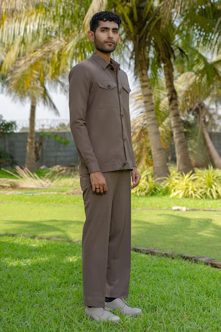 Hilo Design Azure Brown Shacket 