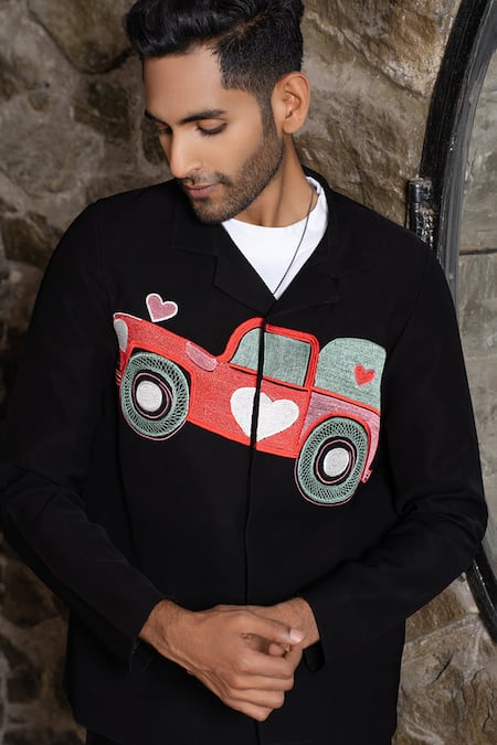 Buy Hilo Design Black Embroidery Cruise Shacket Online at Aza Fashions Buy_Hilo Design_Black Embroidery Cruise Shacket _Online_at_Aza_Fashions