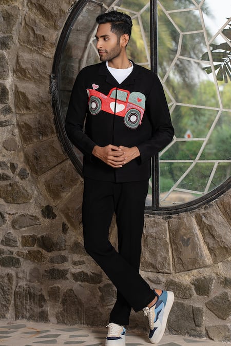 Hilo Design Black Embroidery Cruise Shacket 