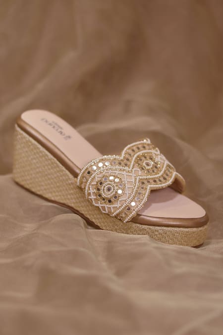 Around Always Gold Embroidery, Beads Designer Ena Wedges 