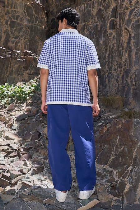 Dash And Dot Reversible Madras Check Polo 