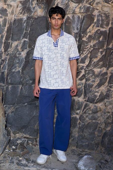 Dash And Dot Reversible Madras Check Polo 