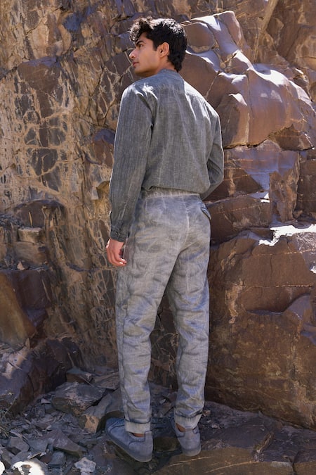 Dash And Dot Washed Linen Shirt 