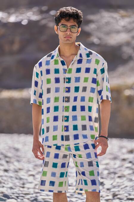 Buy Dash And Dot Cotton Ikat Weave Shirt Buy_Dash And Dot_Cotton Ikat Weave Shirt
