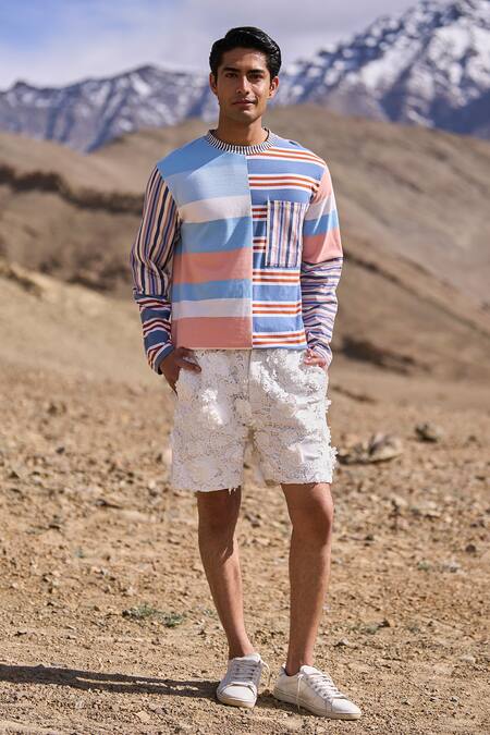 Buy Dash And Dot Multi Color Cotton Stripe Blocked Tee Buy_Dash And Dot_Multi Color Cotton Stripe Blocked Tee