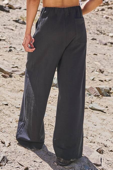 Buy Dash And Dot Black Cotton Organic Knitted Pants Online at Aza Fashions Buy_Dash And Dot_Black Cotton Organic Knitted Pants _Online_at_Aza_Fashions